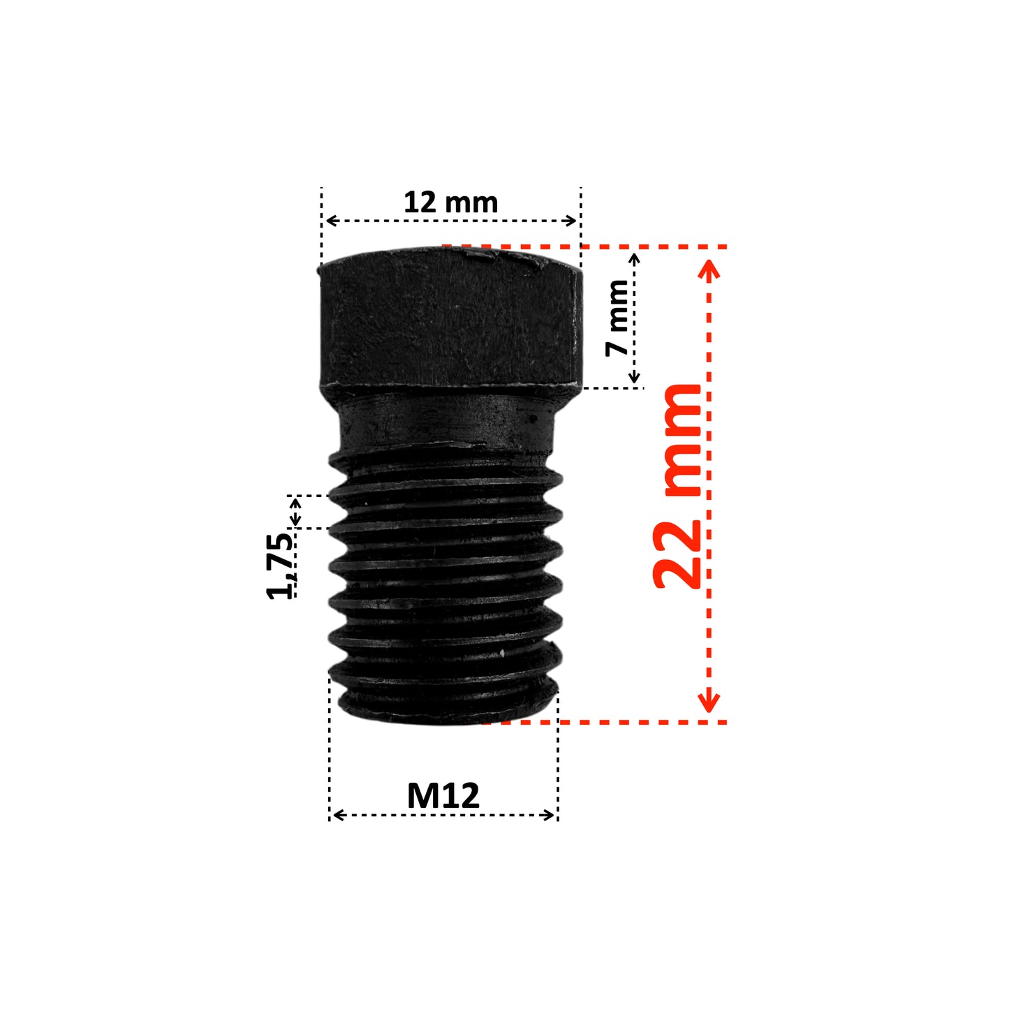 Square Head Bolt for Planer Blade x5 Set - M6, M8, M10 and M12