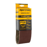 Bandă abrazivă ROTOR 75×457 mm P120 – set 5 buc