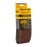 Bandă abrazivă ROTOR 75×457 mm P220 – set 5 buc