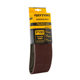 Bandă abrazivă ROTOR 75×533 mm P100 – set 5 buc