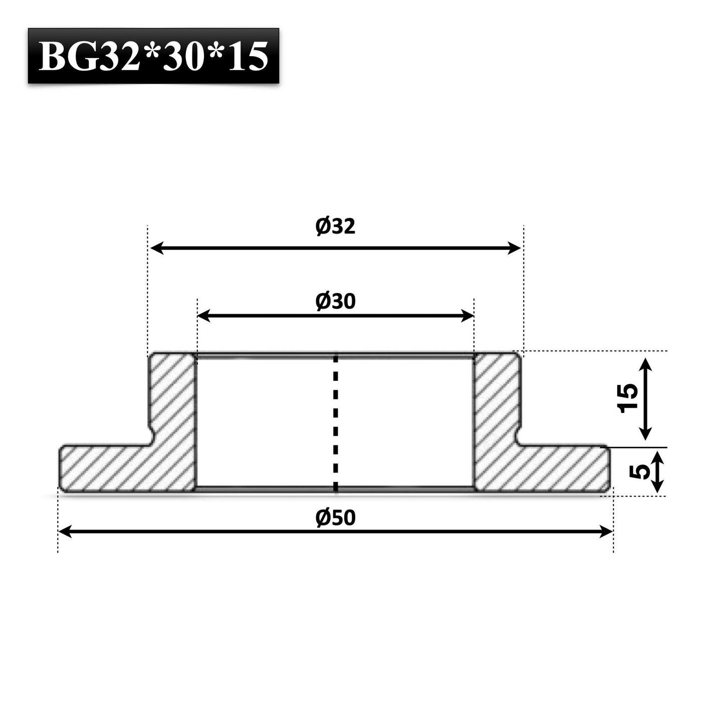 bucsa bucse alezaj ax reductie cu guler inel 32 mm 30 mm 15 mm