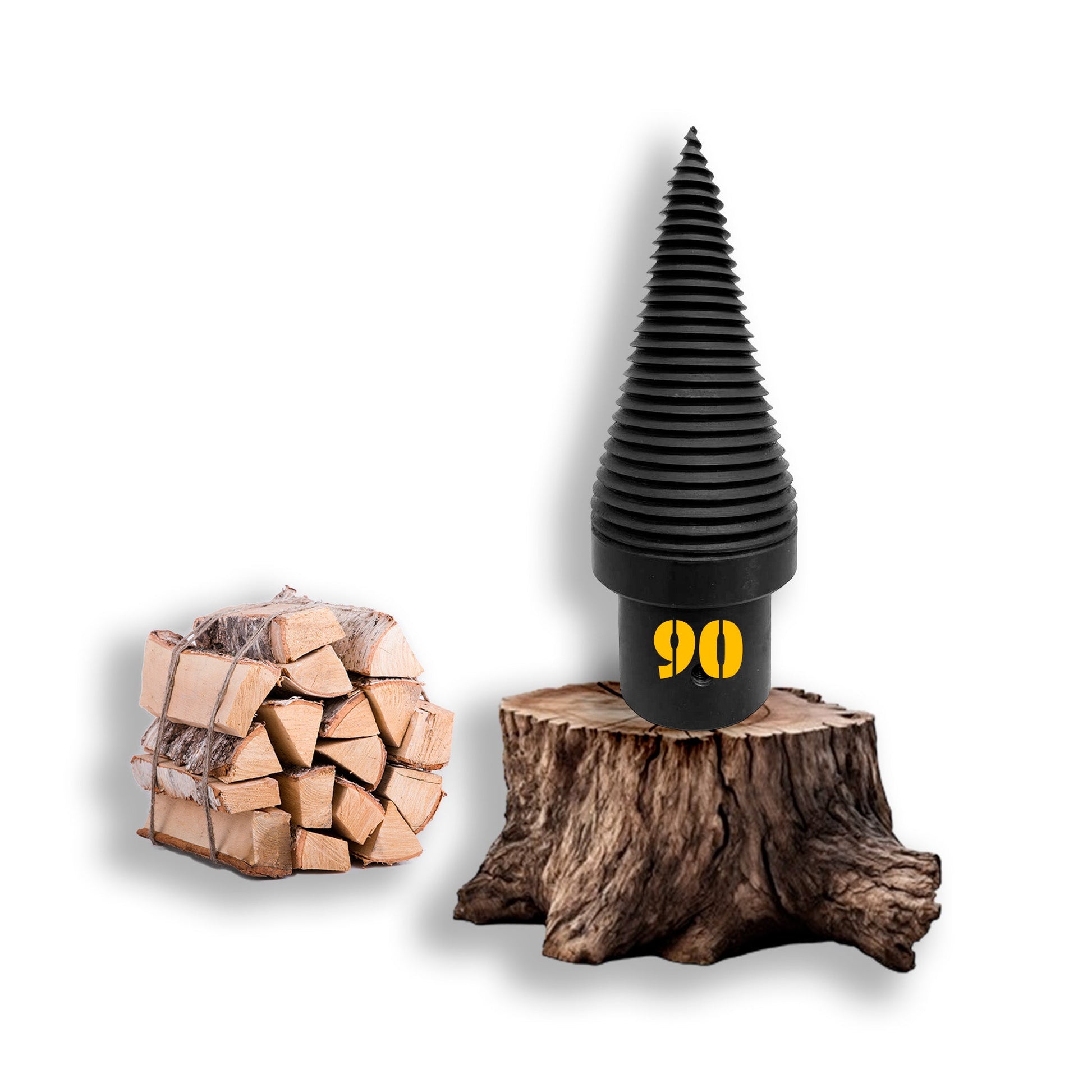 COn de 9 cm pentru despicat sau crapat lemne si busteni de 40-50 cm verde sau uscat 