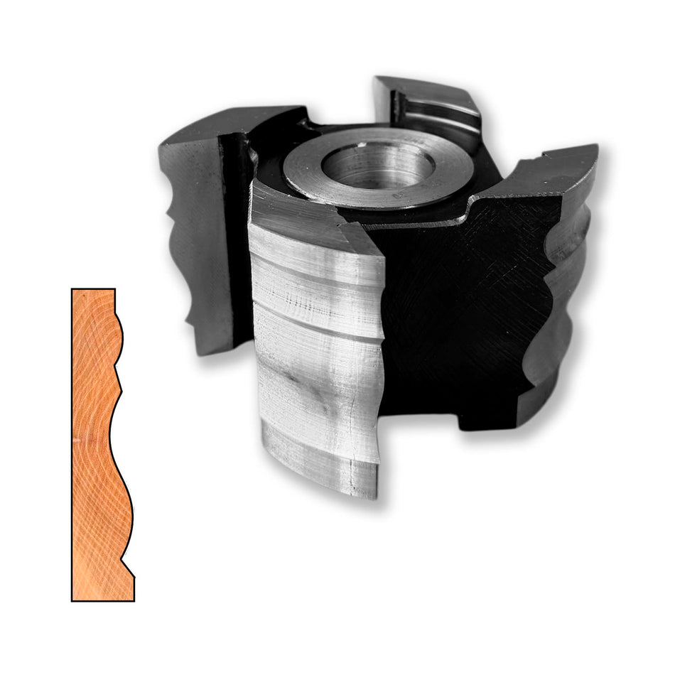 Freza Ornament Profil 20 - 72 mm HSS pentru decorațiuni precise pe uși din lemn.