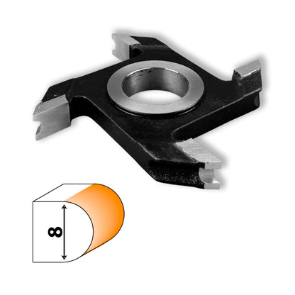 Freza Concava semi cerc pentru rotunjire cant 8 mm cu raza 4 mm hss