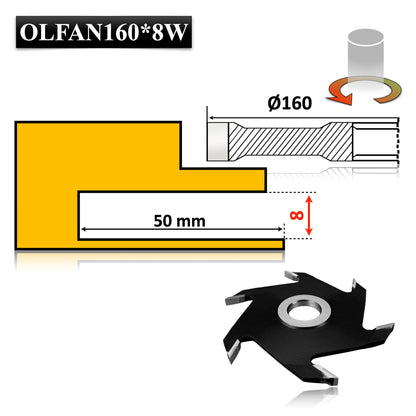 Freză nut clasică Vidia, 125 x 6 mm – ideală pentru realizarea de ulucuri și falturi precise în lemn.