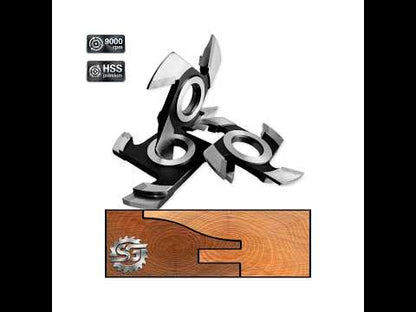 Set of 3 Matched Rail & Stile Router Bits N21 - 25 mm HSS Premium