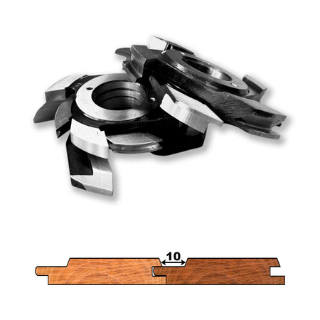 Set Freze Lambriu Profil Oblic 140x40 mm – Freze industriale placate cu HSS, rezistente și precise, ideale pentru mașini 4 fețe și freze clasice cu bucșă 40 > 30 mm.