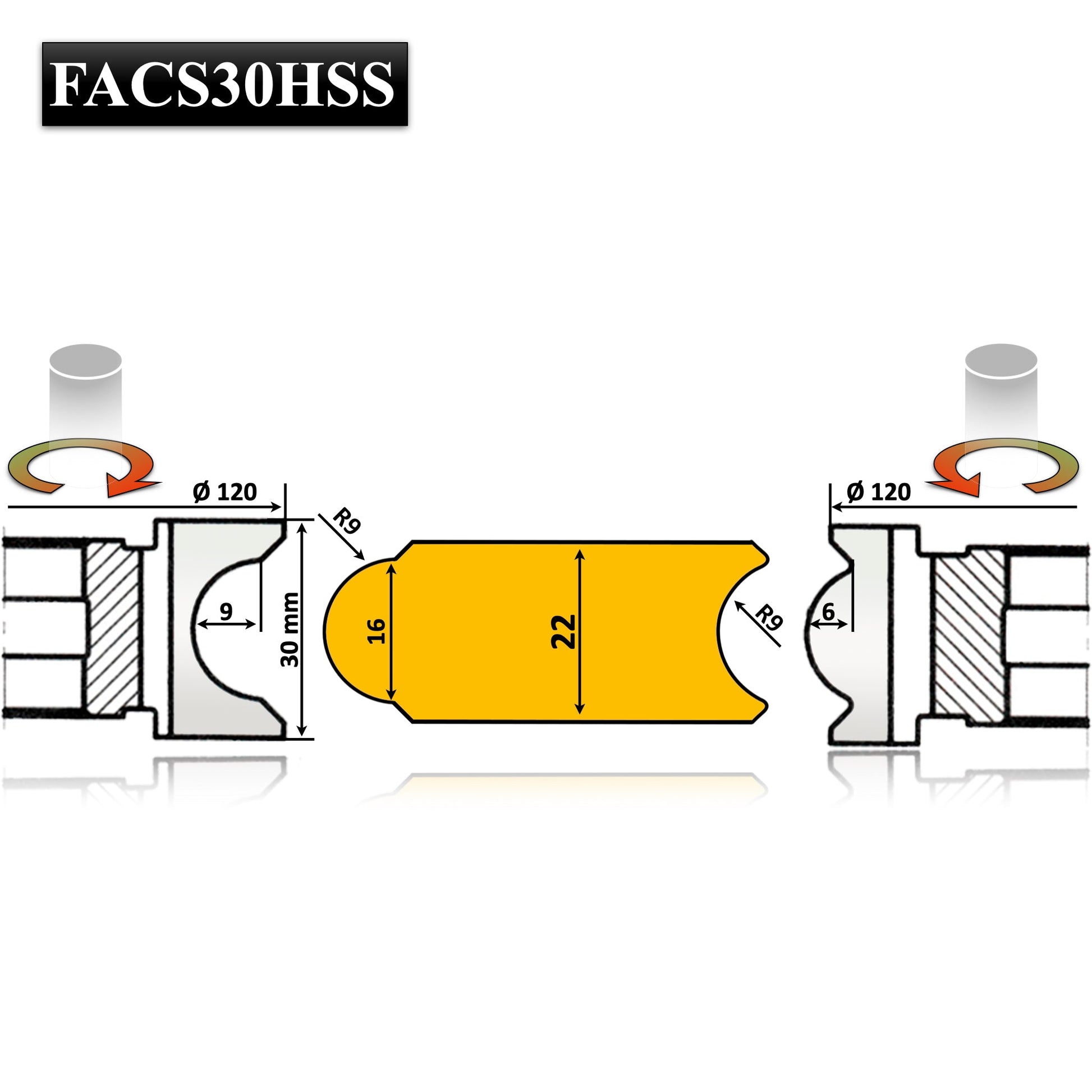 Set freze profesionale pentru construcția ciubărului, lemn curbat, 16–22 mm