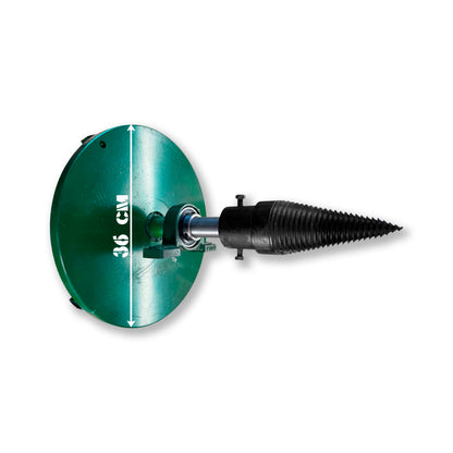 Mecanism crăpat lemne – con melcat tratat termic, volantă 18 mm grosime, curea B 17x11 mm, rulmenți cu ungere periodică.